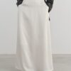 Elegant White Maxi Skirt J58