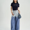 Women's Versatile Vintage Blue High-Rise Jeans