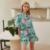 Comfortable Home Wear Set with Nature-Inspired Prints